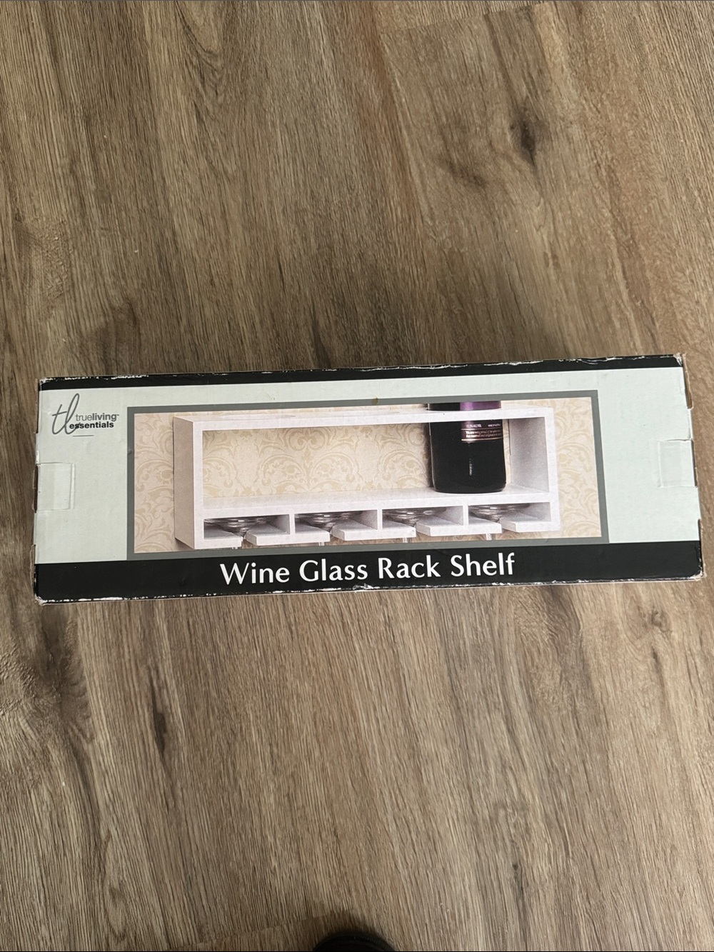 Wine Glass Rack Shelf - White